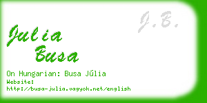 julia busa business card