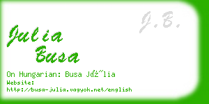 julia busa business card